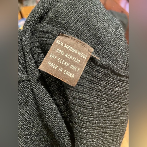 Nicholas K Black Wool Hooded Cowl Neck Long-sleeve Grunge / Punk Sweater - Picture 11 of 11